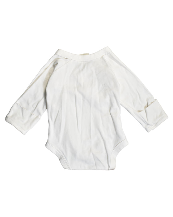 A White Bodysuits from Little Green Radicals in size 3-6M for boy. (Back View)