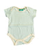 A Green Bodysuits from Little Green Radicals in size 3-6M for girl. (Front View)