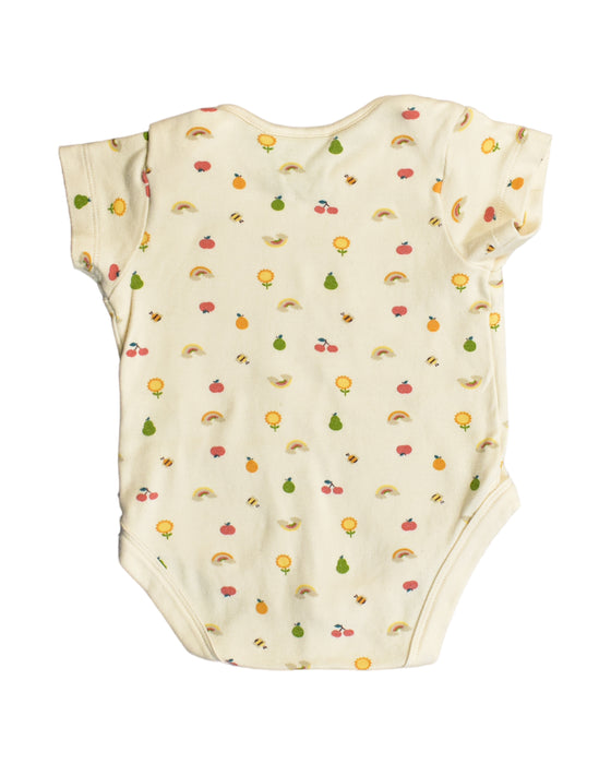 A Yellow Bodysuits from Little Green Radicals in size 3-6M for girl. (Back View)