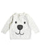 A White Sweatshirts from Seed in size 3-6M for boy. (Front View)