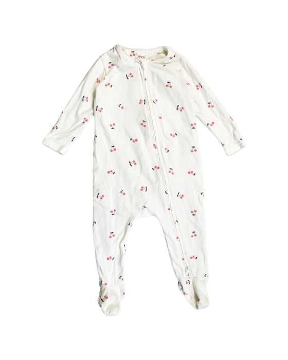 A White Jumpsuits from Seed in size 3-6M for girl. (Front View)