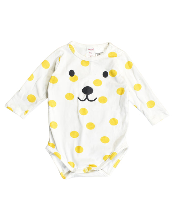 A White Bodysuits from Seed in size 3-6M for boy. (Front View)