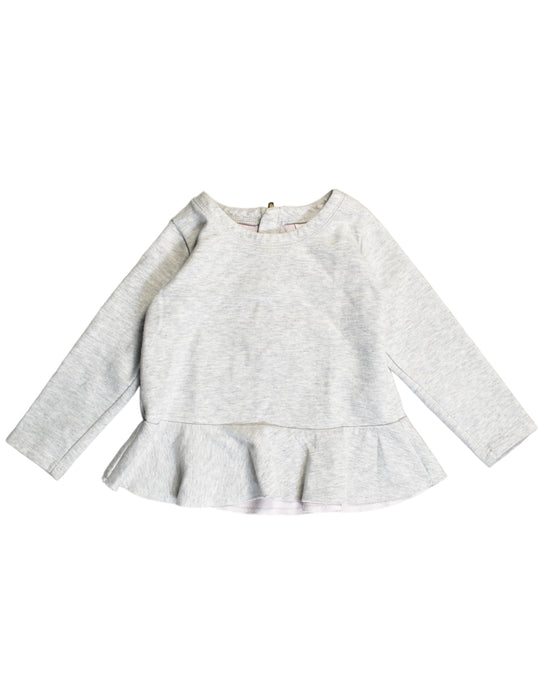 A White Long Sleeve Tops from Seed in size 4T for girl. (Front View)