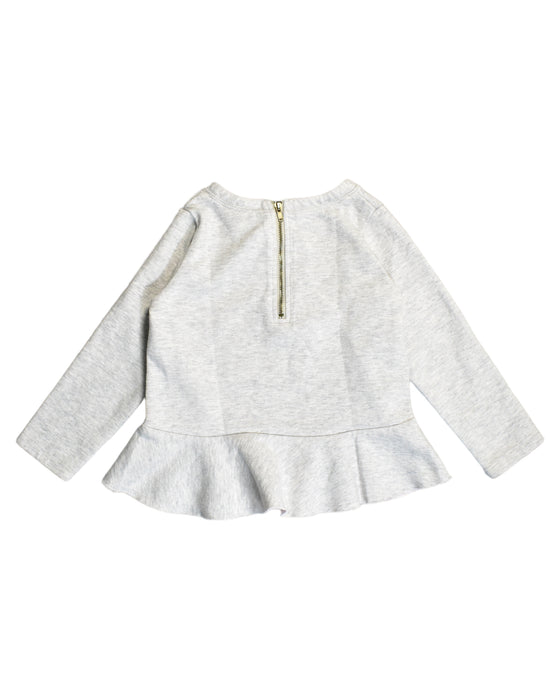 A White Long Sleeve Tops from Seed in size 4T for girl. (Back View)