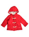 A Red Coats from Petit Bateau in size 6-12M for girl. (Front View)