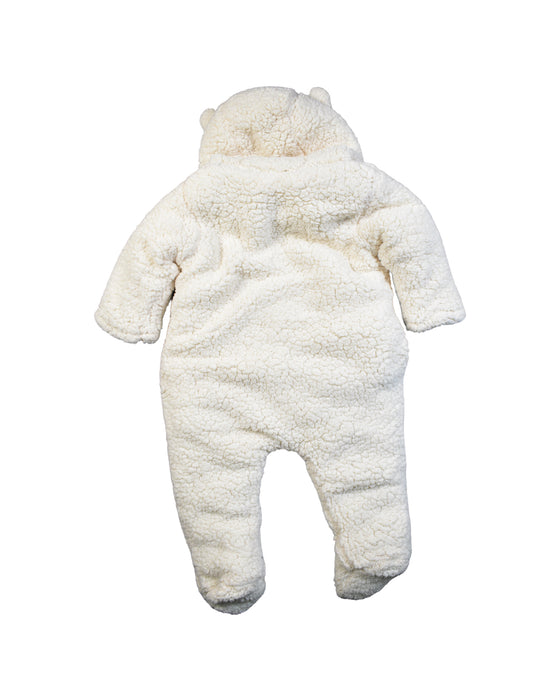 A White Snowsuits from Seed in size 12-18M for neutral. (Back View)