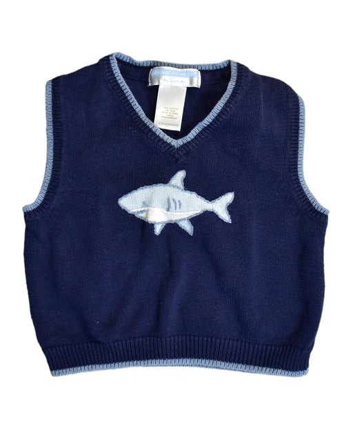 A Navy Sweater Vests from Janie & Jack in size 6-12M for boy. (Front View)