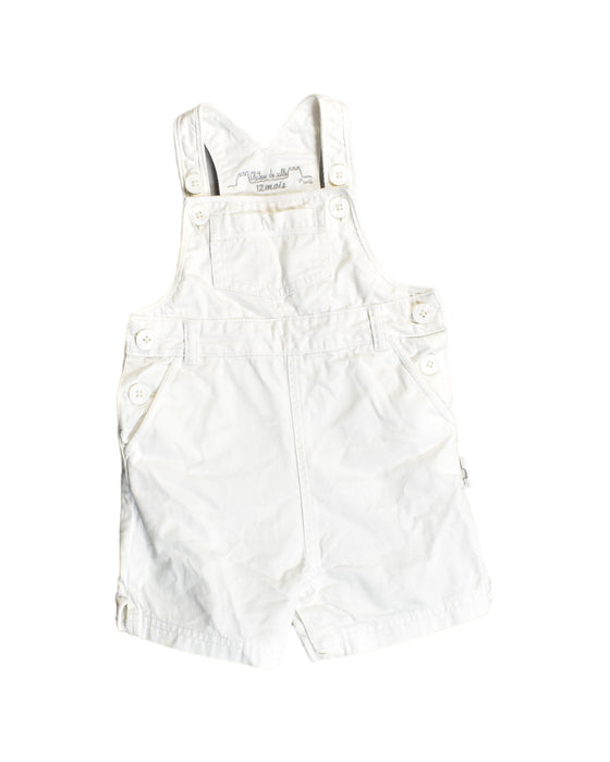 A White Overall Shorts from Chateau de Sable in size 6-12M for boy. (Front View)