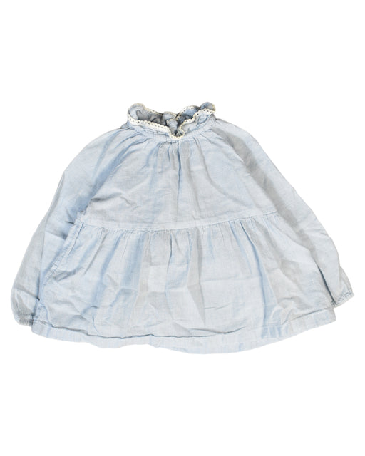 A Blue Long Sleeve Dresses from Bout'Chou in size 12-18M for girl. (Front View)