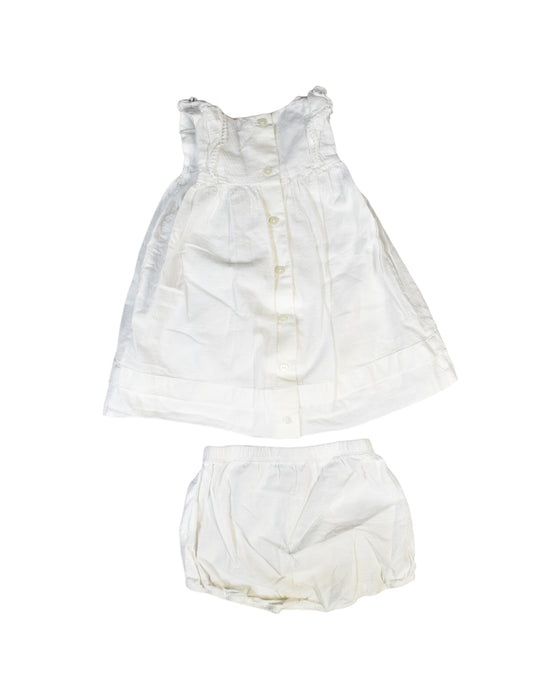 A White Dress Sets from Absorba in size 12-18M for girl. (Back View)