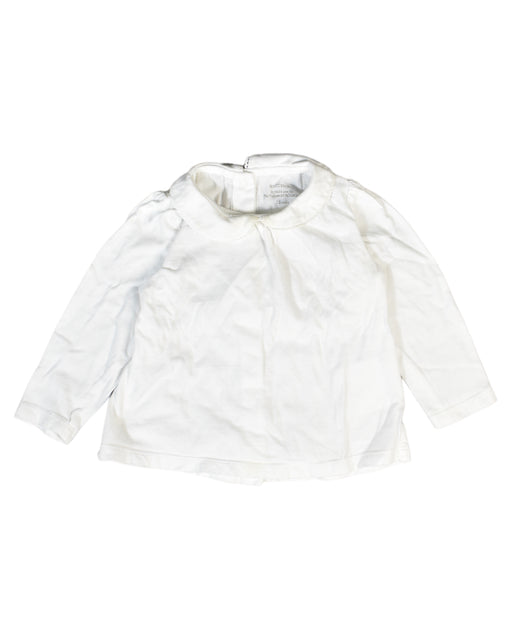 A White Long Sleeve Tops from Bout'Chou in size 6-12M for girl. (Front View)