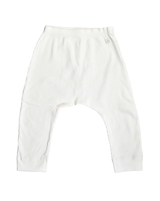 A White Sweatpants from Petit Bateau in size 12-18M for girl. (Front View)