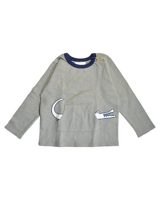 A Grey Long Sleeve Tops from The Little White Company in size 5T for boy. (Front View)
