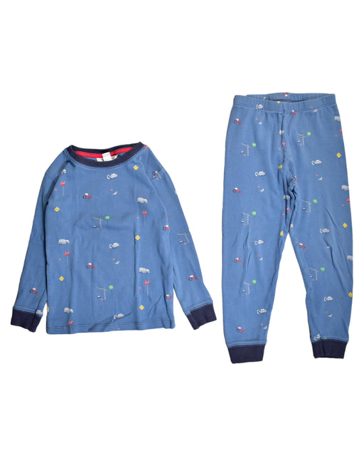 A Blue Pyjama Sets from The Little White Company in size 4T for boy. (Front View)