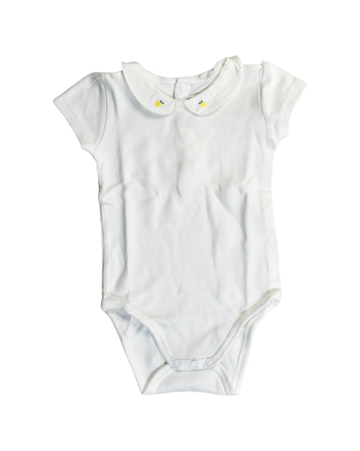 A White Bodysuits from Jacadi in size 3-6M for girl. (Front View)