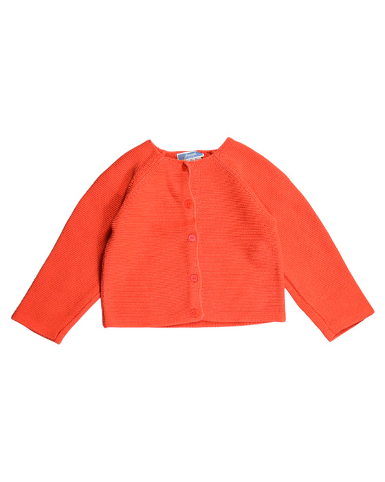 A Orange Cardigans from Jacadi in size 12-18M for girl. (Front View)