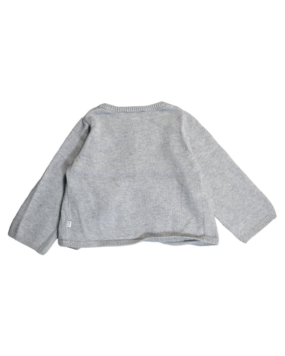 A Grey Cardigans from Jacadi in size 6-12M for girl. (Back View)