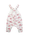 A White Long Overalls from Petit Bateau in size 3-6M for girl. (Back View)