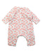 A White Onesies from Petit Bateau in size 3-6M for girl. (Back View)