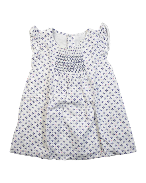 A White Sleeveless Dresses from Cyrillus in size 12-18M for girl. (Front View)