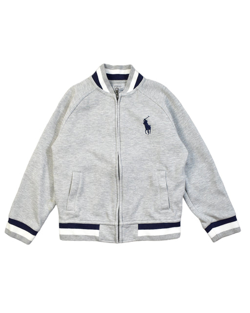 A Grey Lightweight Jackets from Polo Ralph Lauren in size 6T for boy. (Front View)