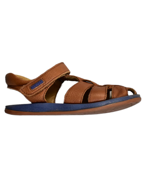 A Brown Sandals from Camper in size 6T for boy. (Front View)