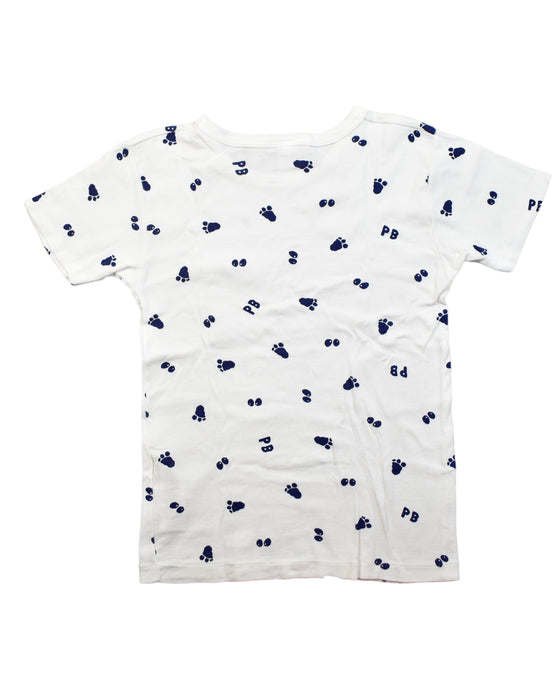 A White T Shirts from Petit Bateau in size 10Y for boy. (Back View)