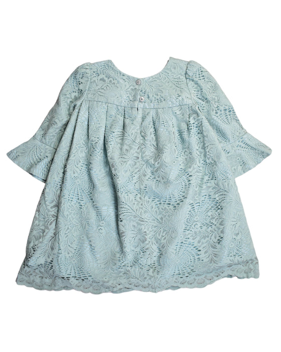 A Teal Long Sleeve Dresses from Laura Ashley in size 3T for girl. (Back View)