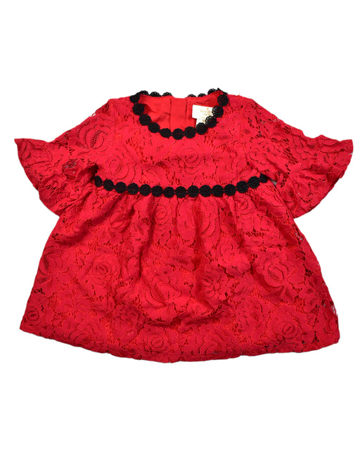 A Red Long Sleeve Dresses from Kate Spade in size 12-18M for girl. (Front View)