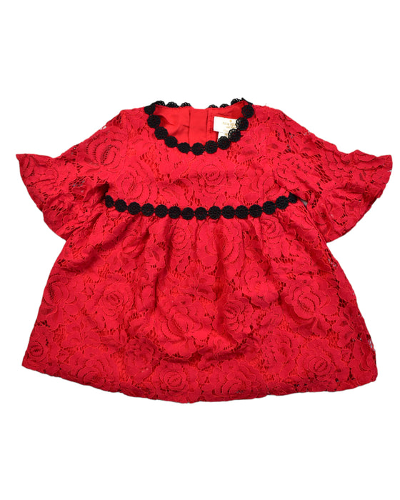 A Red Long Sleeve Dresses from Kate Spade in size 12-18M for girl. (Front View)