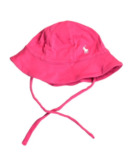 A Pink Sun Hats from Ralph Lauren in size 3-6M for girl. (Front View)