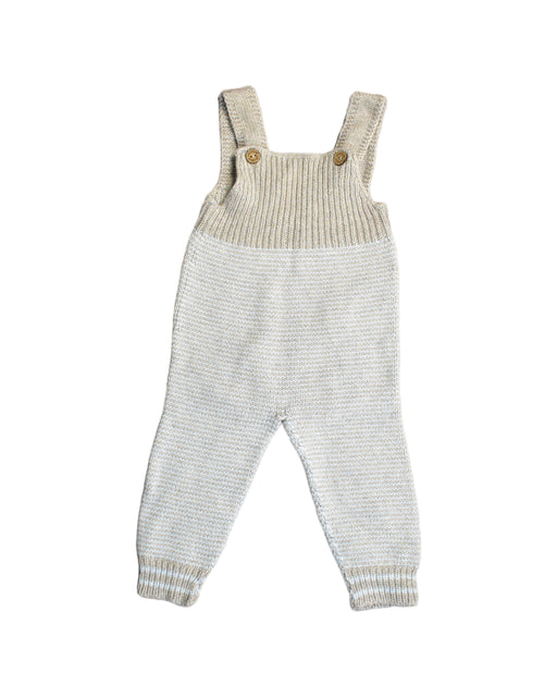 A White Long Overalls from Wedoble in size 6-12M for neutral. (Front View)
