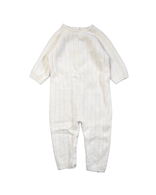 A White Onesies from Ovale in size 6-12M for boy. (Front View)
