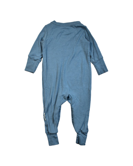 A Blue Onesies from Nui Organics in size 12-18M for boy. (Back View)