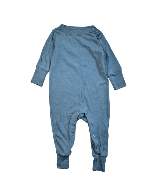 A Blue Onesies from Nui Organics in size 12-18M for boy. (Front View)