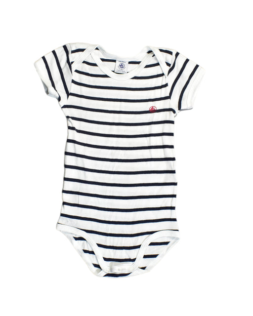 A White Bodysuits from Petit Bateau in size 18-24M for boy. (Front View)