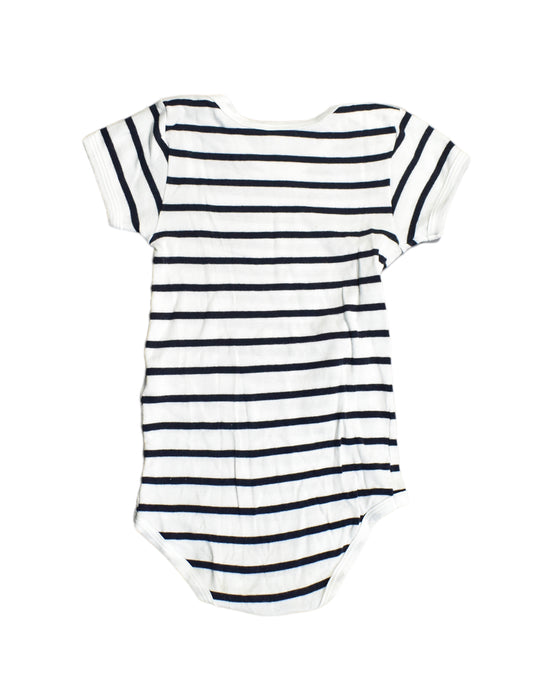 A White Bodysuits from Petit Bateau in size 18-24M for boy. (Back View)