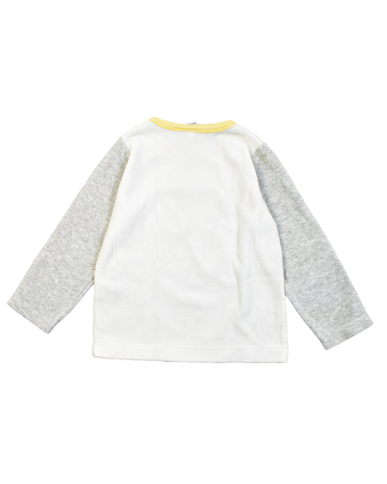 A White Long Sleeve Tops from Petit Bateau in size 4T for boy. (Back View)