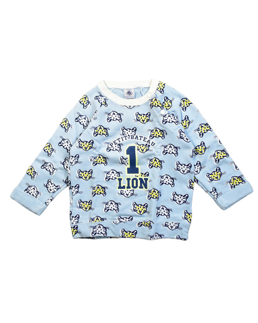 A Blue Long Sleeve Tops from Petit Bateau in size 18-24M for boy. (Front View)
