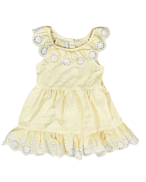 A Yellow Sleeveless Dresses from Gingersnaps in size 18-24M for girl. (Front View)