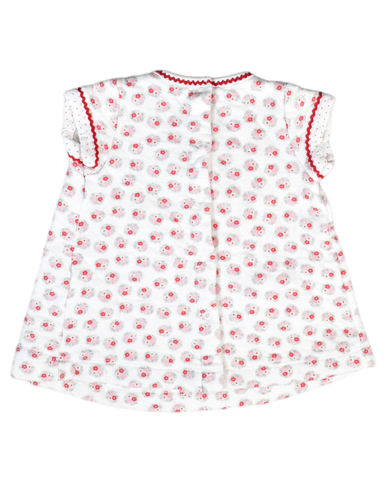 A White Sleeveless Dresses from Petit Bateau in size 0-3M for girl. (Back View)