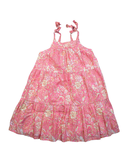 A Pink Sleeveless Dresses from Crewcuts in size 6T for girl. (Front View)