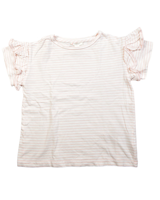 A Pink Short Sleeve Tops from Crewcuts in size S for girl. (Front View)