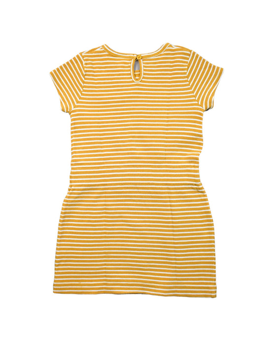 A Yellow Short Sleeve Dresses from Seed in size 6T for girl. (Back View)