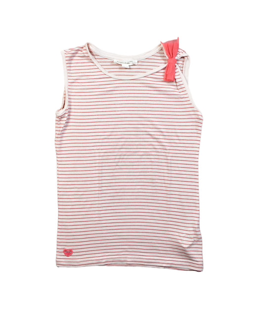A Pink Sleeveless Tops from Chateau de Sable in size 10Y for girl. (Front View)