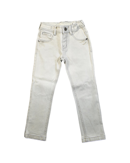 A White Casual Pants from SEVENONESEVEN in size 4T for girl. (Front View)