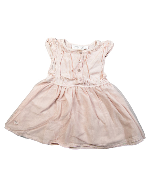 A Pink Sleeveless Dresses from Chateau de Sable in size 12-18M for girl. (Front View)