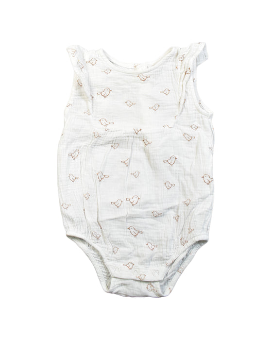 A White Bodysuits from Seed in size 6-12M for girl. (Back View)