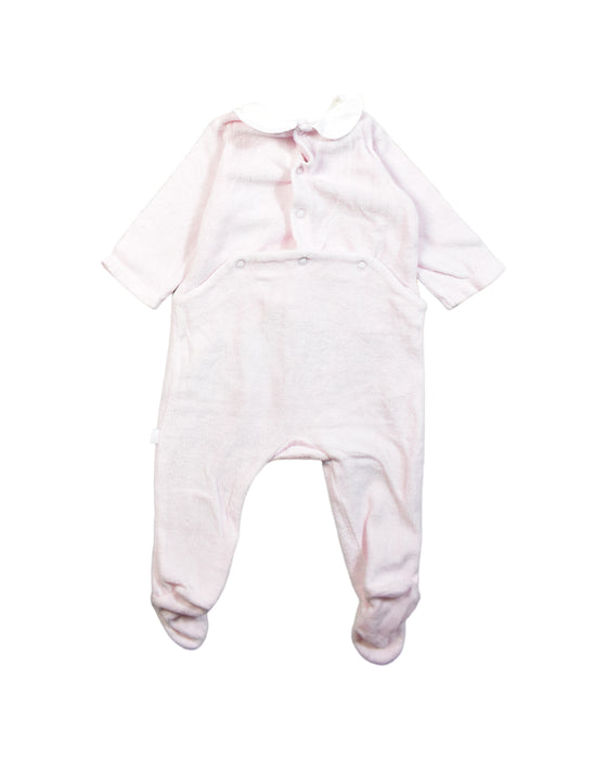 A Pink Jumpsuits from Jacadi in size 0-3M for girl. (Back View)