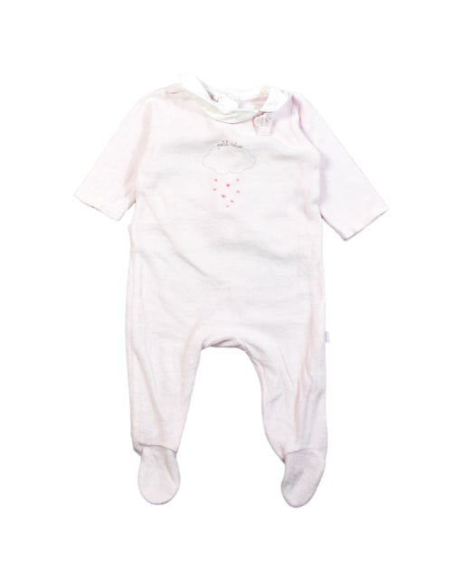 A Pink Jumpsuits from Jacadi in size 0-3M for girl. (Front View)